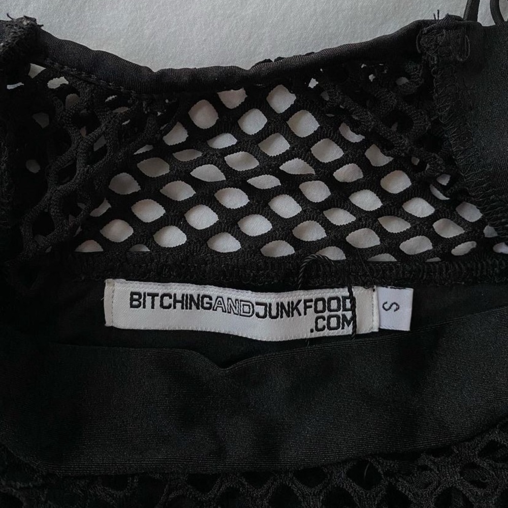 High Neck Netted Body Suit - Picture 3 of 4